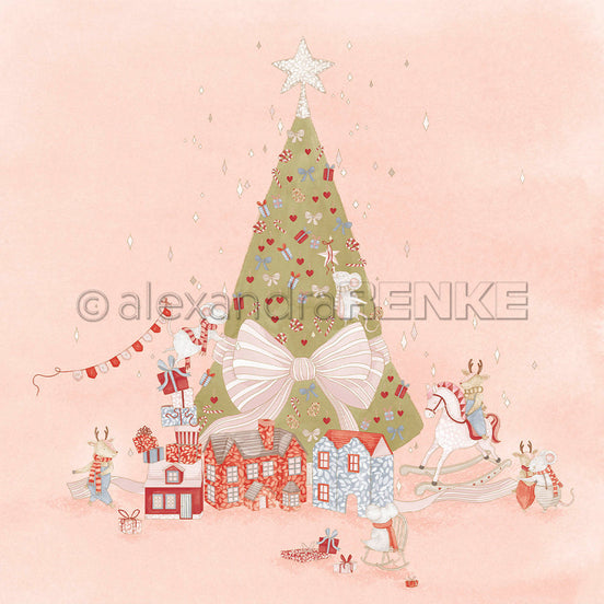 Design Paper 'Weihnachtsmäuse unter dem Baum' A. RENKE
