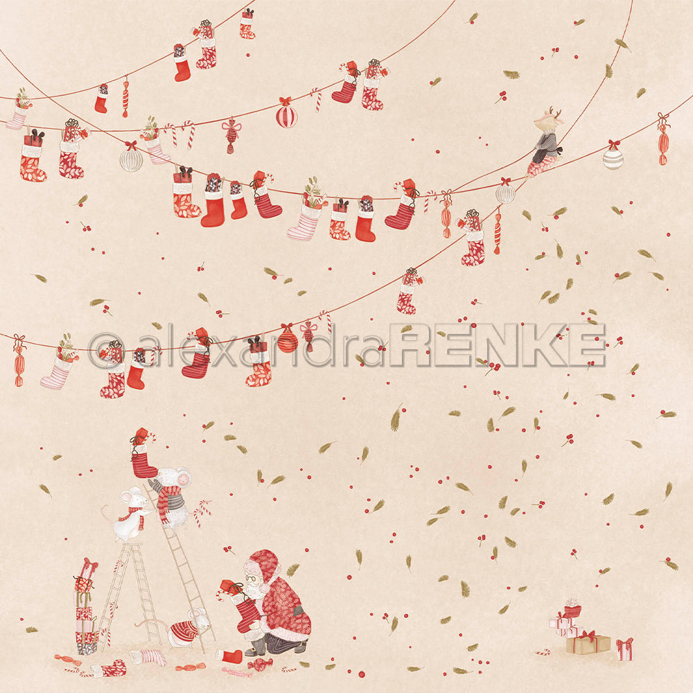 Design Paper 'Weihnachtsmäuse Sockenspaß' A. RENKE