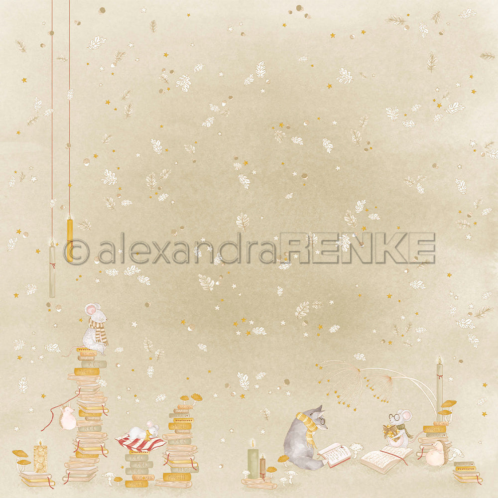 Design Paper 'Weihnachtsmäuse Bücherfreude' A. RENKE