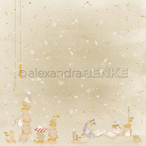 Design Paper 'Weihnachtsmäuse Bücherfreude' A. RENKE