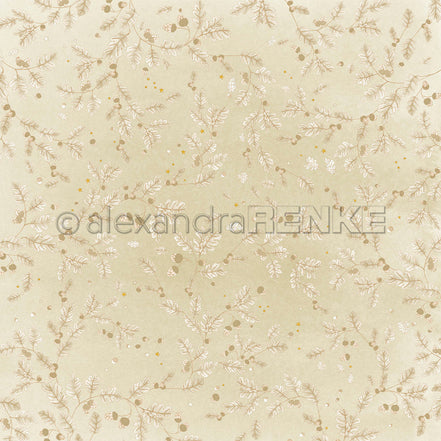 Design Paper 'Eichenwirbel auf Grün' A. RENKE