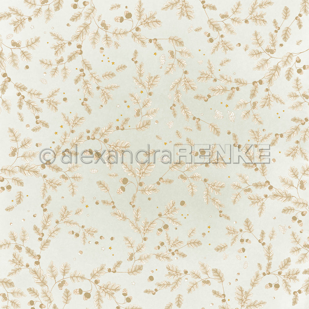 Design Paper 'Eichenwirbel auf Salbei' A. RENKE
