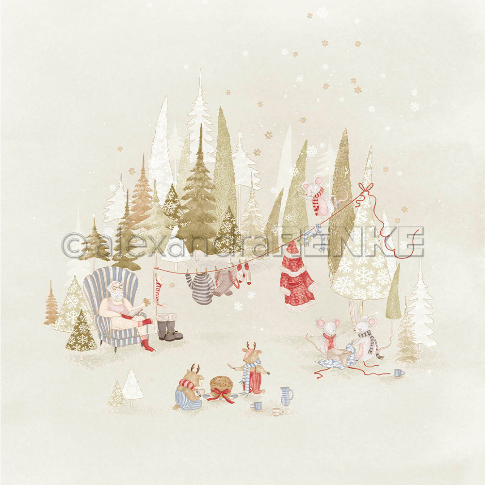 Design Paper 'Weihnachtsmäuse Auszeit für Santa' A. RENKE