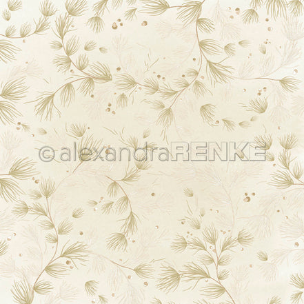 Design Paper 'Nadelwirbel auf Blass Grün' A. RENKE