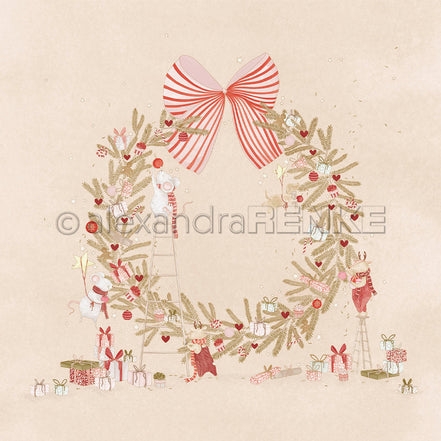 Design Paper 'Weihnachtsmäuse Zeit zu Schmücken' A. RENKE