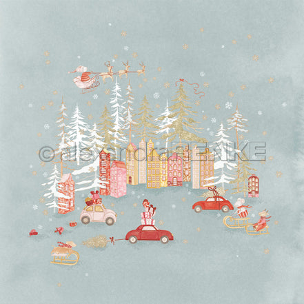 Design Paper 'Weihnachtsmäuse auf dem Heimweg' A. RENKE