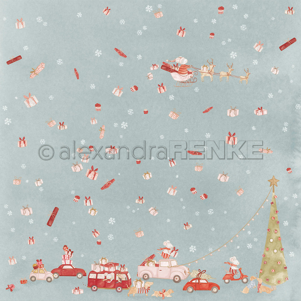 Design Paper 'Weihnachtsmäuse unterwegs' A. RENKE