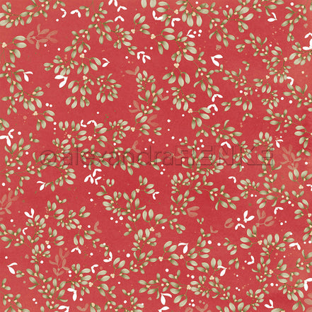 Design Paper 'Mistelwirbel auf Rot' A. RENKE