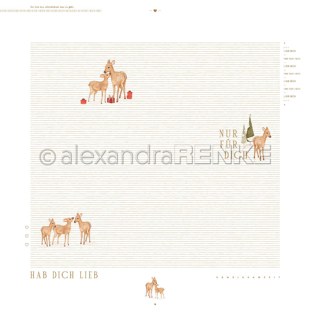 Design Paper 'Rehe Layout Hab dich Lieb' A. RENKE