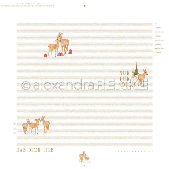 Design Paper 'Rehe Layout Hab dich Lieb' A. RENKE