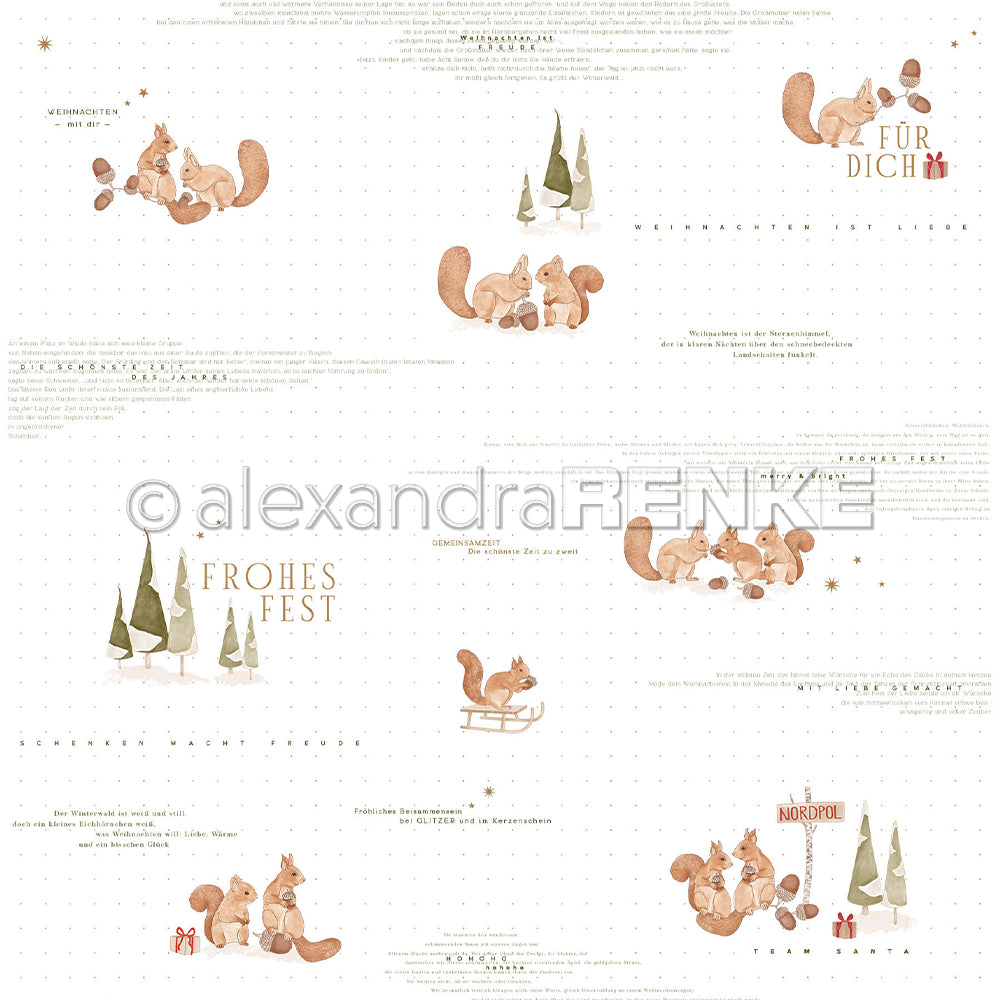 Design Paper 'Eichhörnchen Szenen mit Typo' A. RENKE