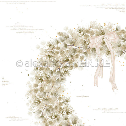 Design Paper 'Nadelkranz mit Typo' A. RENKE