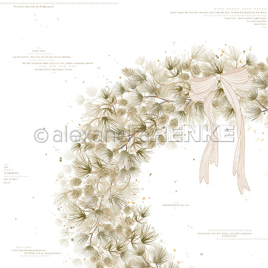 Design Paper 'Nadelkranz mit Typo' A. RENKE