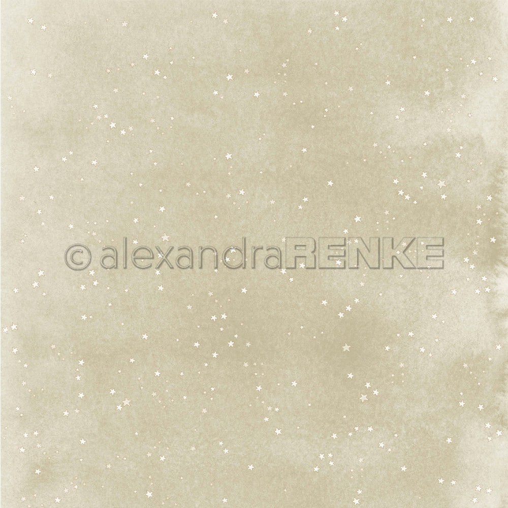 Design Paper 'Kleine Sterne auf Aschgrün' A. RENKE