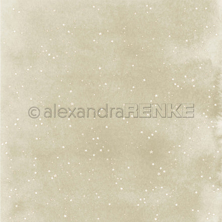 Design Paper 'Kleine Sterne auf Aschgrün' A. RENKE
