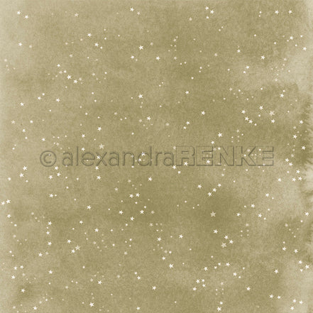 Design Paper 'Kleine Sterne auf Moosgrün' A. RENKE