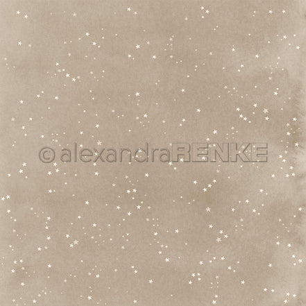 Design Paper 'Kleine Sterne auf Cremebraun' A. RENKE