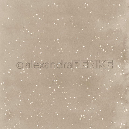Design Paper 'Kleine Sterne auf Cremebraun' A. RENKE