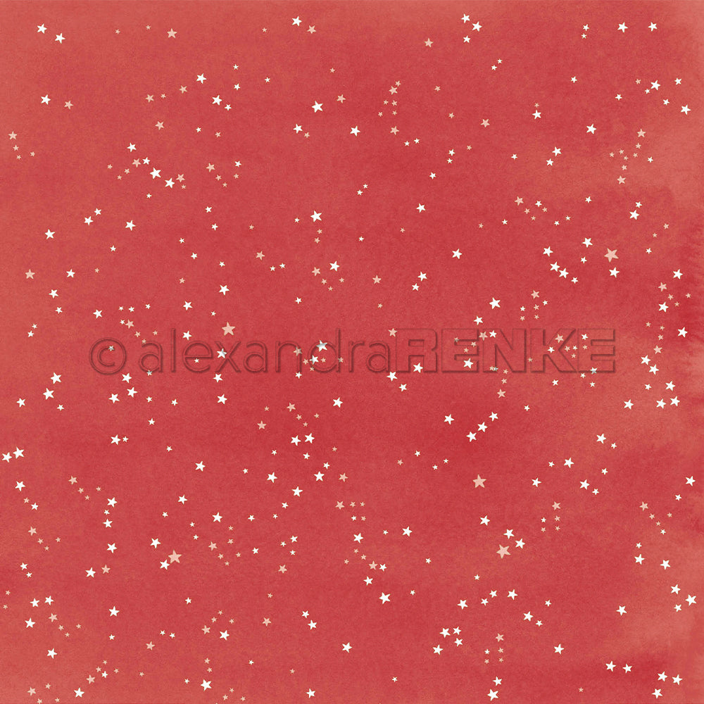 Design Paper 'Kleine Sterne auf Premiumrot' A. RENKE