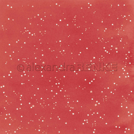 Design Paper 'Kleine Sterne auf Premiumrot' A. RENKE