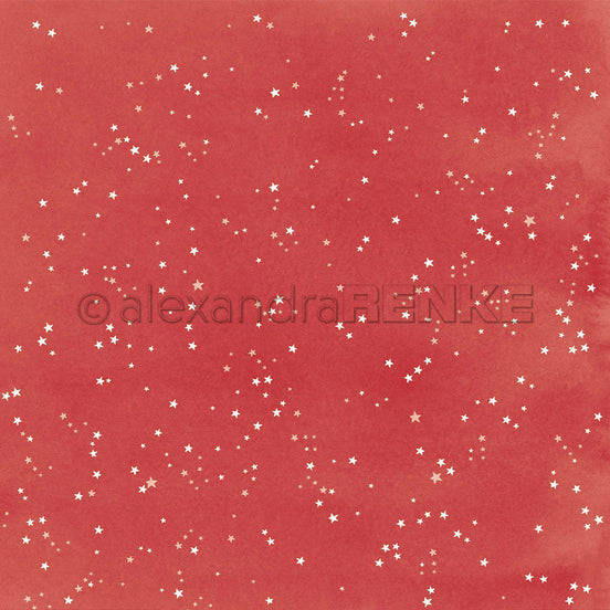 Design Paper 'Kleine Sterne auf Premiumrot' A. RENKE