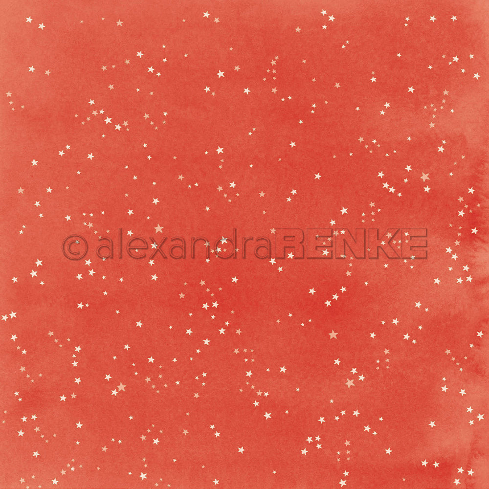 Design Paper 'Kleine Sterne auf Leuchtend Rot' A. RENKE