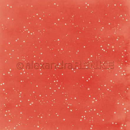 Design Paper 'Kleine Sterne auf Leuchtend Rot' A. RENKE