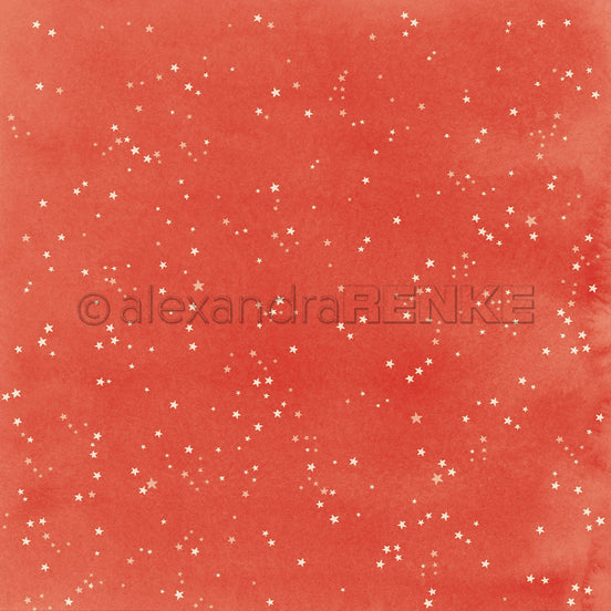 Design Paper 'Kleine Sterne auf Leuchtend Rot' A. RENKE