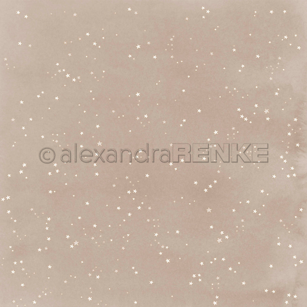 Design Paper 'Kleine Sterne auf Graubeige' A. RENKE