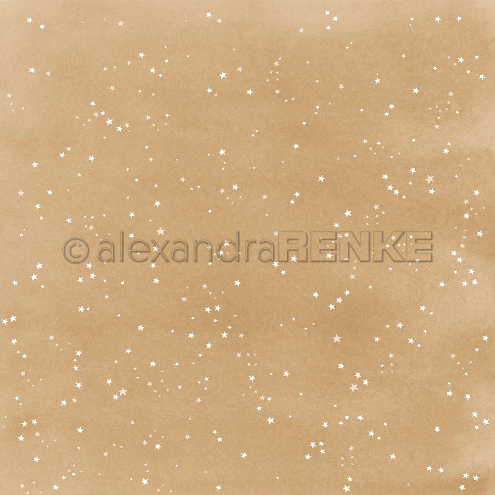 Design Paper 'Kleine Sterne auf Goldbeige' A. RENKE