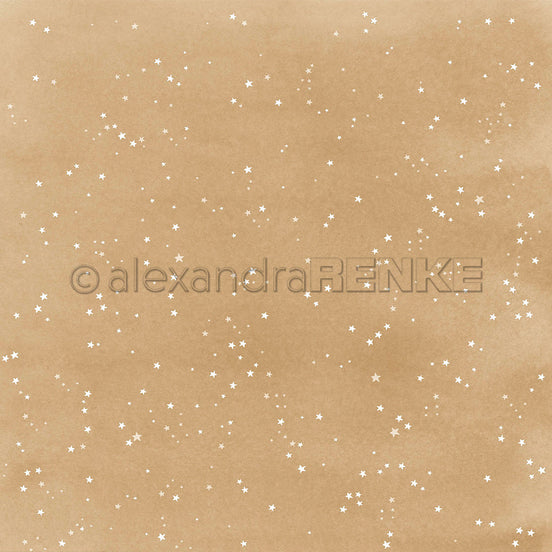 Design Paper 'Kleine Sterne auf Goldbeige' A. RENKE