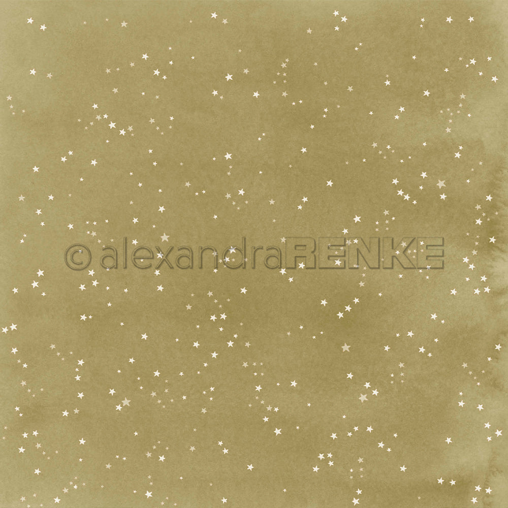 Design Paper 'Kleine Sterne auf Sanftgrün' A. RENKE