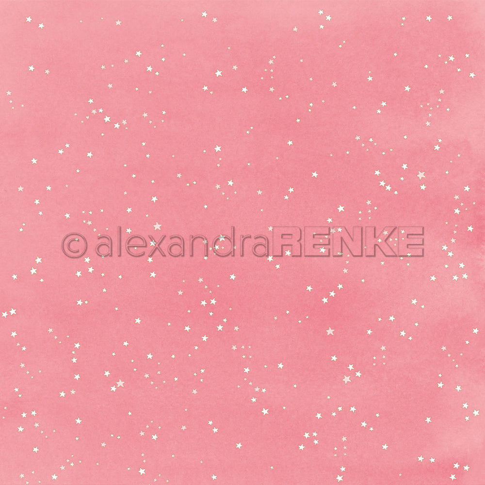 Design Paper 'Kleine Sterne auf Pink' A. RENKE