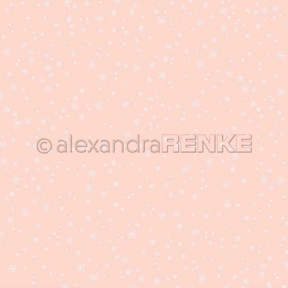 Design Paper 'Schneeflocken auf Rosa' A. RENKE