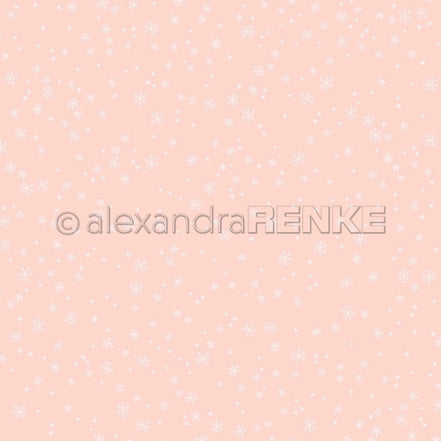 Design Paper 'Schneeflocken auf Rosa' A. RENKE