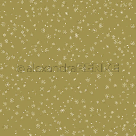 Design Paper 'Schneeflocken auf Sanftgrün' A. RENKE