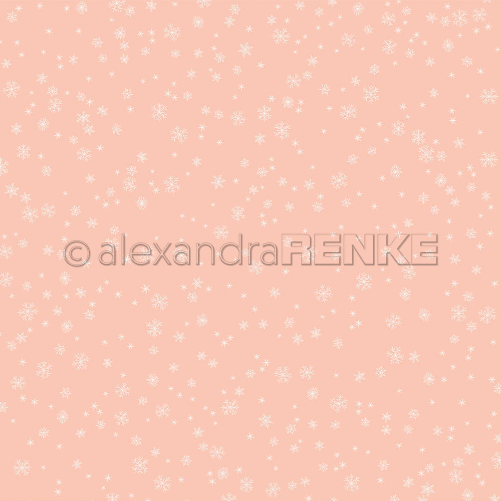 Design Paper 'Schneeflocken auf Sanftrosa' A. RENKE