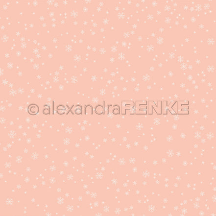 Design Paper 'Schneeflocken auf Sanftrosa' A. RENKE