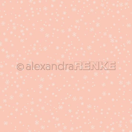 Design Paper 'Schneeflocken auf Sanftrosa' A. RENKE