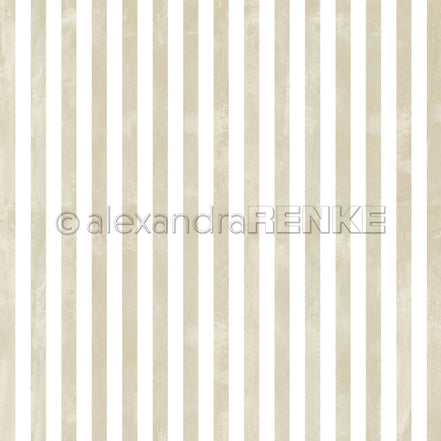 Design Paper 'Breite Aquarell Streifen Aschgrün' A. RENKE