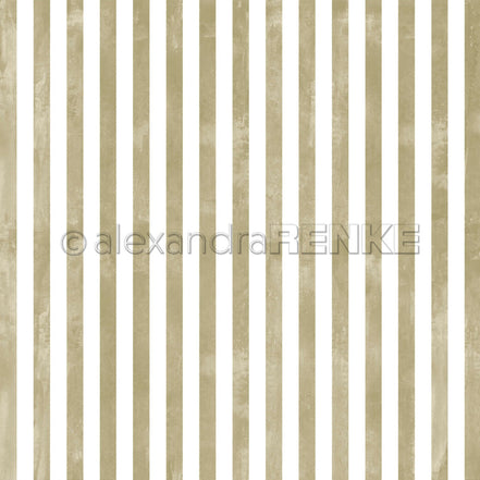 Design Paper 'Breite Aquarell Streifen Moosgrün' A. RENKE