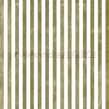 Design Paper 'Breite Aquarell Streifen Schattengrün' A. RENKE