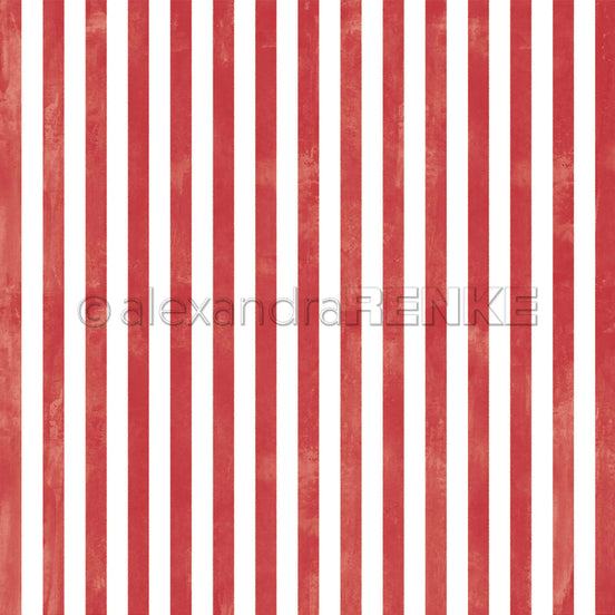 Design Paper 'Breite Aquarell Streifen Premiumrot' A. RENKE
