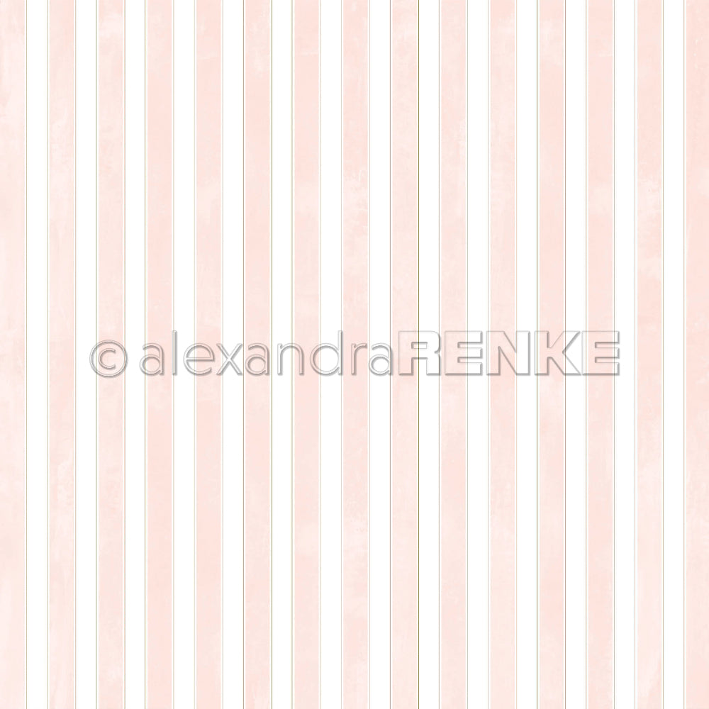 Design Paper 'Breite Aquarell Streifen mit Goldakzent Rosa' A. RENKE
