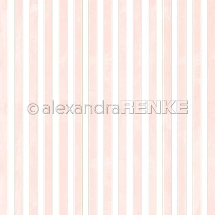 Design Paper 'Breite Aquarell Streifen mit Goldakzent Rosa' A. RENKE