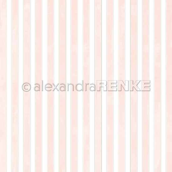 Design Paper 'Breite Aquarell Streifen mit Goldakzent Rosa' A. RENKE