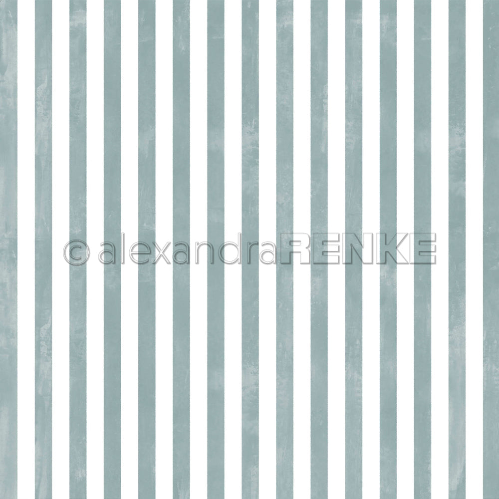 Design Paper 'Breite Aquarell Streifen Elegant Blau' A. RENKE