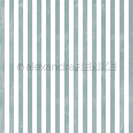 Design Paper 'Breite Aquarell Streifen Elegant Blau' A. RENKE