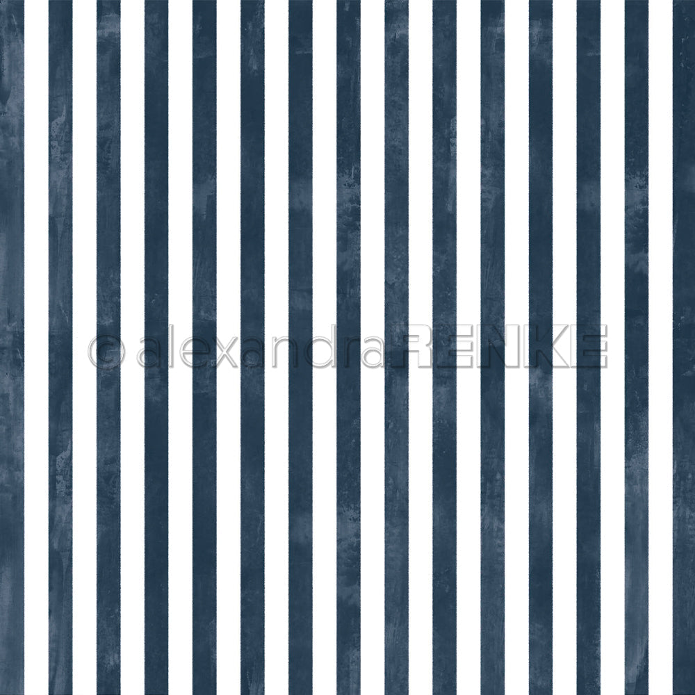 Design Paper 'Breite Aquarell Streifen Premiumblau' A. RENKE