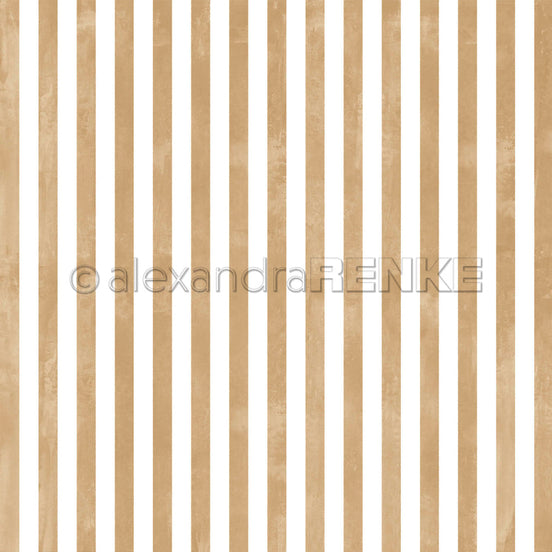 Design Paper 'Breite Aquarell Streifen Goldbeige' A. RENKE